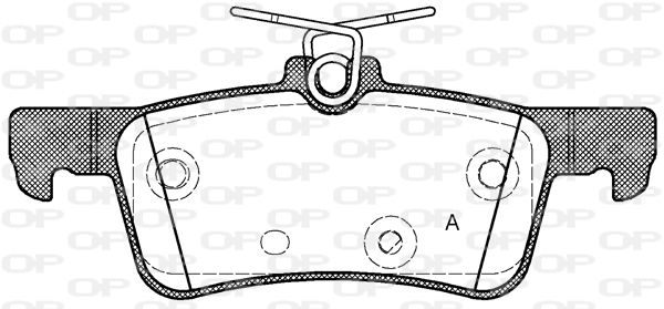 OPEN PARTS Piduriklotsi komplekt,ketaspidur BPA1563.10